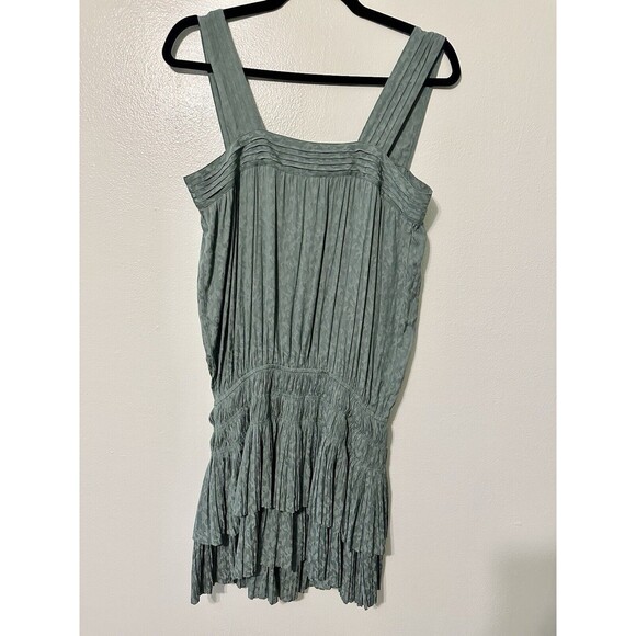 ANTHROPOLOGIE Current Air  Pleated Mini Smocked Waist Dress Size Small - Picture 6 of 10